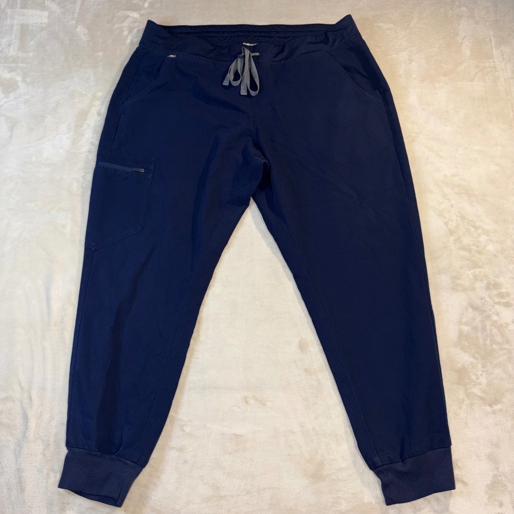 Figs Technical Collection Navy Scrub Jogger Pants W18SW2005P Womens XL Petite